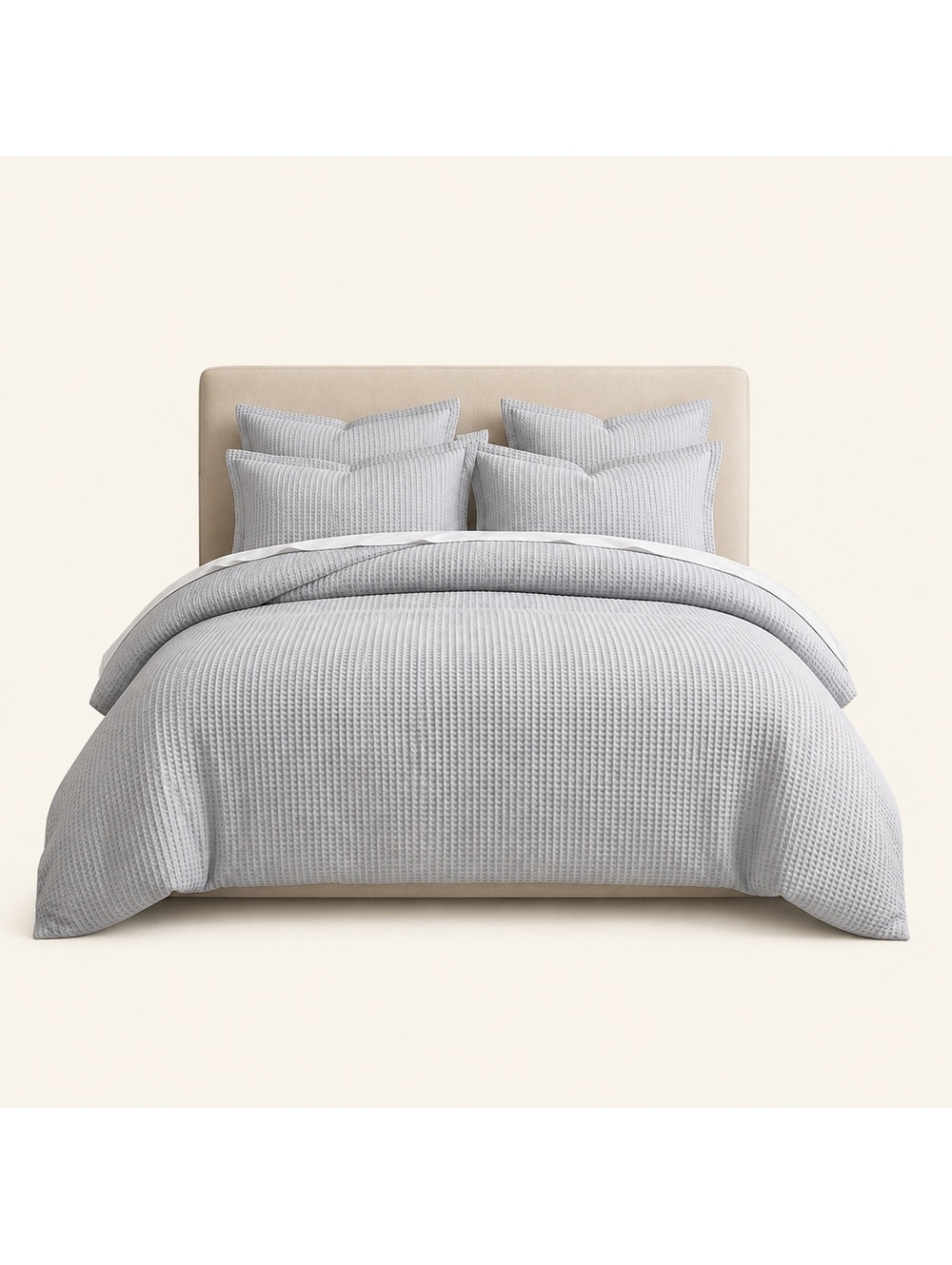 Mills Levtex Home Gray Pewter King Duvet Set (1 Duvet 106X94, 2 Shams 20X36)